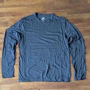 Men's Gray Long Sleeve Wool Shirt
